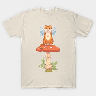 Fairy cat sitting in a mushroom T-Shirt